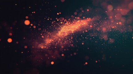 Abstract Cosmic Background with Glittering Particles and Stars