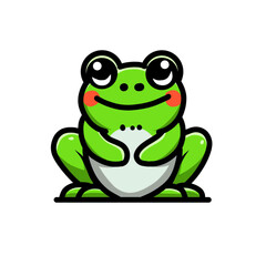 a picture of a frog with a white background