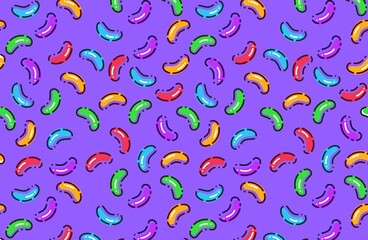seamless pattern with colorful hearts