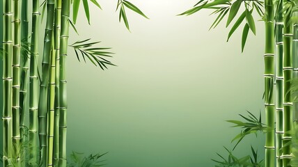 Bamboo green fresh leaves isolated. 