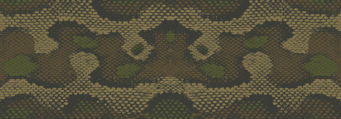 anaconda snake skin, realistic texture boa pattern, khaki olive brown color. print. the best camouflage most popular pattern © kimfoto1986