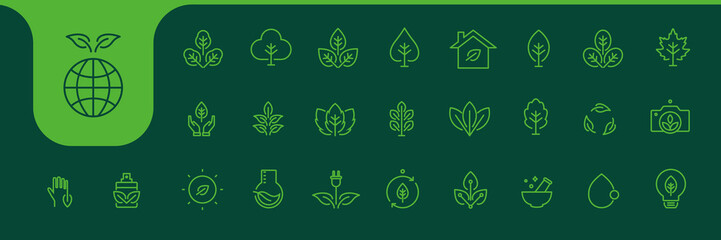 Leaf Icons Vector Illustration – Leaf Collection Designs