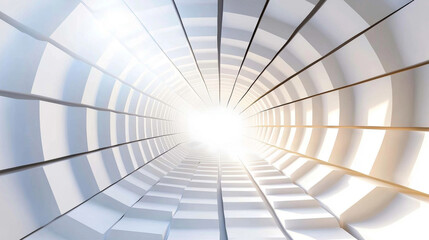 Obraz premium 3D beautiful geometric wavy curve lines abstract architecture relaxing grid clean scene. spa salon technology fashion style silver white product display show tunnel background 