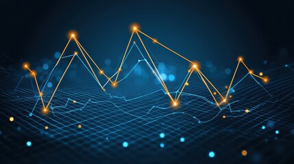 Dynamic Data Visualization with Blue and Orange Graph Lines