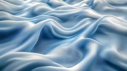 Obraz premium A serene silky background in icy blue and white, with gentle waves and a frosted glass effect,