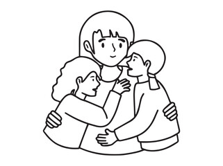 Mother Day Outline Background Illustration