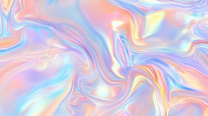 Colorful Iridescent Fluid Background with Soft Pastel Hues