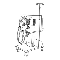 illustration of hemodialysis machine, Medical Equipment 