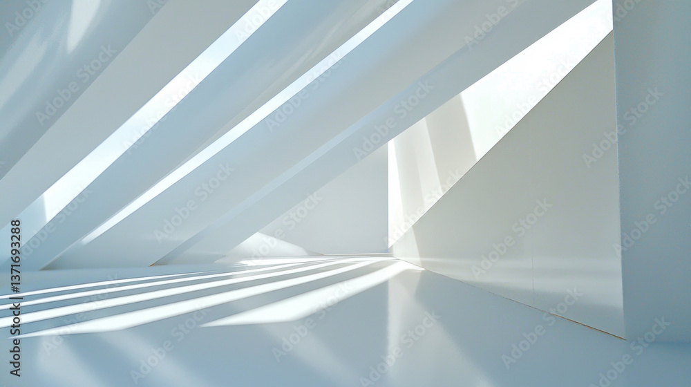 Wall mural 3d minimalism geometric wavy curve lines abstract architecture relaxing clean scene. spa salon techn