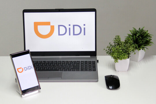Mexico City, Mexico - Feb 22, 2025: The DiDi app is a smart mobility platform that offers travel services through taxis and private cars