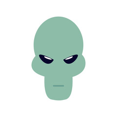 Vector image of an alien icon with a white background