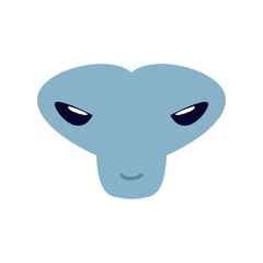 Vector image of an alien icon with a white background