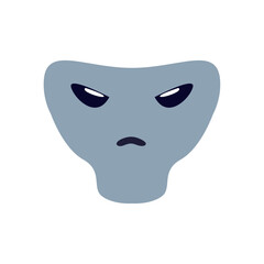 Vector image of an alien icon with a white background