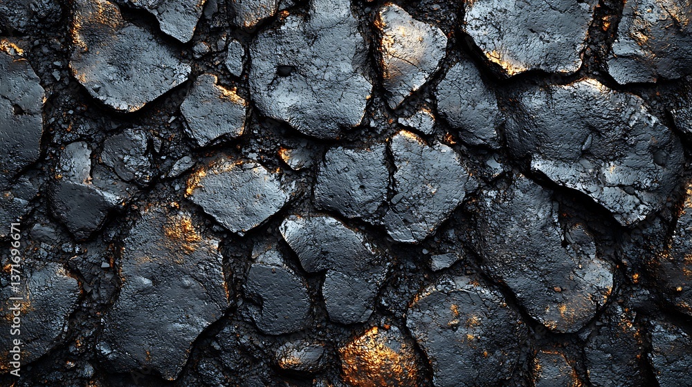 Poster textured black stone surface with golden accents, providing a compelling visual backdrop for various