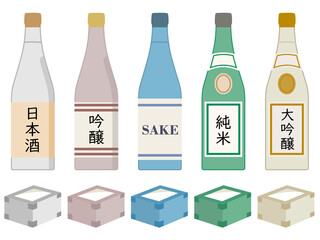 日本酒■一升瓶と酒枡のセット■酒