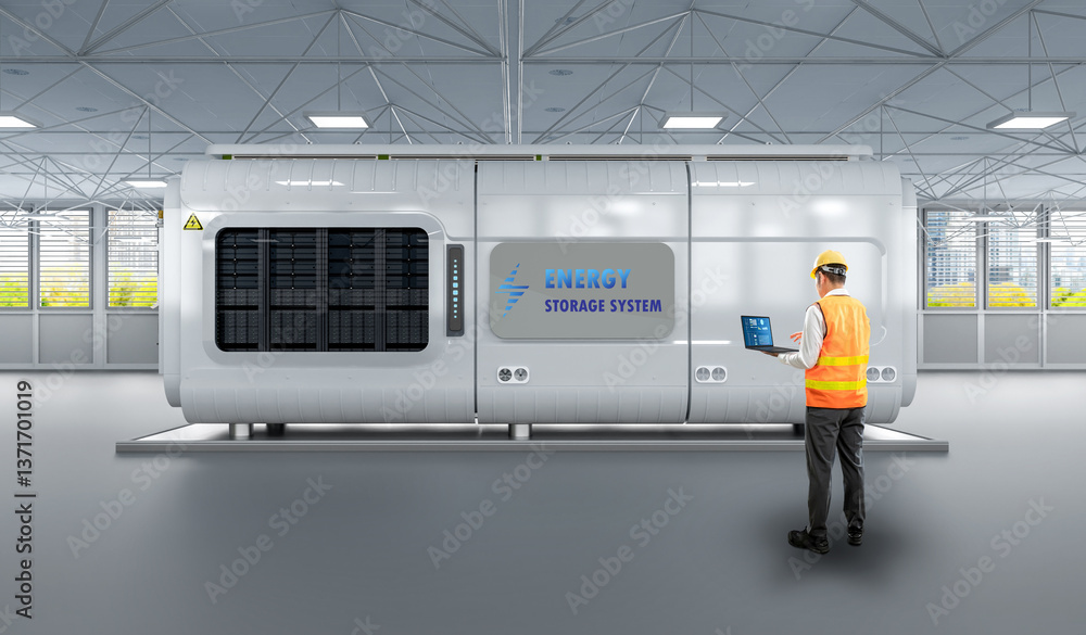 Poster engineer control energy storage system or battery container unit