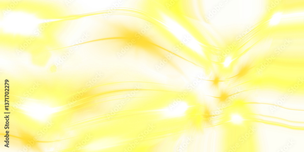 Poster abstract liquify light background in bright yellow with smooth fluid motion. modern swirling texture