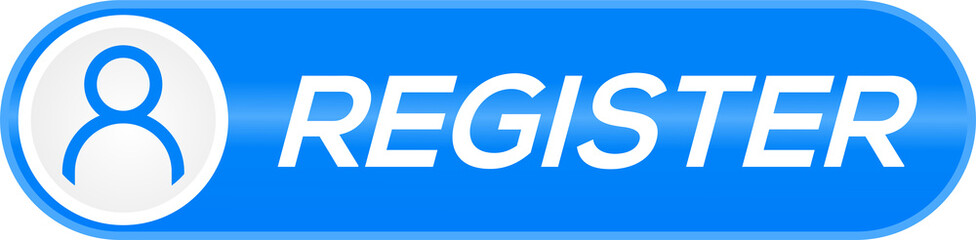 register button for web design, online shopping, web banners, register icon, register promotion. Vector illustration, logo, template