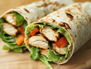 chicken and vegetable wrap