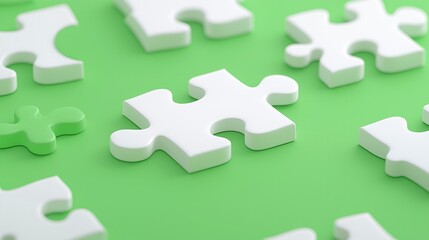 3D Puzzle Pieces  Teamwork  Solution  Strategy  Success