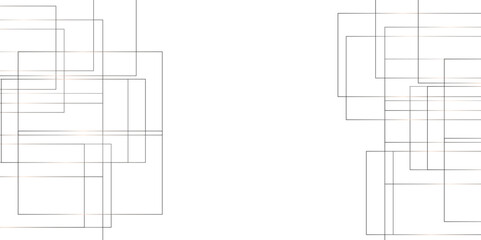 Abstract golden geometric square overlap layer lines on transparent background. perfect random abstract line background. Vector illustration.