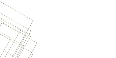 Abstract golden geometric square overlap layer lines on transparent background. perfect random abstract line background. Vector illustration.