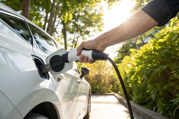 Charging an Electric Vehicle Outdoors - A Sustainable Choice