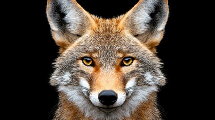 Fototapeta premium Coyote portrait natural habitat animal photography wild environment close-up view wildlife conservation