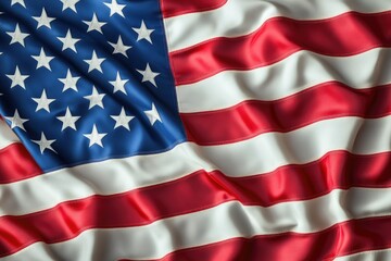 Obraz premium American Flag With Wrinkles And Folds