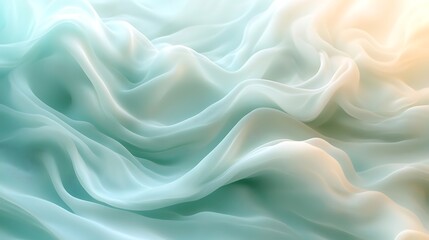 Fototapeta premium A silky abstract background with a gradient of soft teal and aqua, creating a calming, ocean-like effect with smooth transitions,