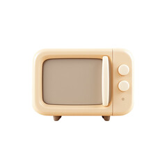3D icon kitchen tools microwave isoled in white backgound