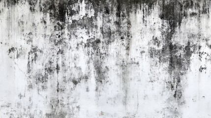 Obraz premium Grungy White Wall with Texture and Dark Stains for Background Use