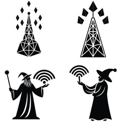 vector illustration of a set of icons of zodiac