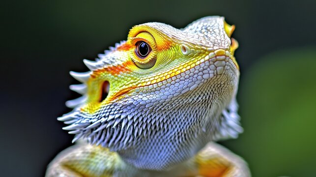 Lively bearded dragon close-up reptile habitat nature photography vibrant environment eye-level view wildlife concept