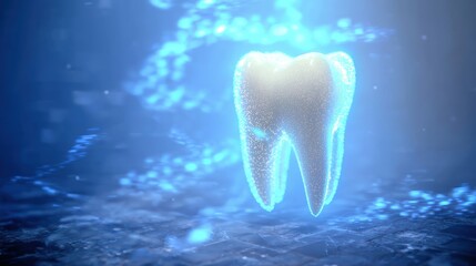 Dental health awareness campaign virtual environment 3d animation bright colors futuristic theme