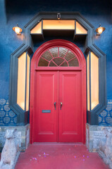 Red door in the old town