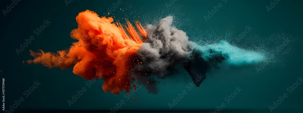 Poster a dynamic and vibrant digital depicting an abstract representation of sound waves pulsating and vibr