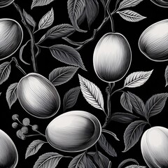 Black and white design or pattern for fabric