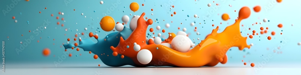 Poster a vibrant surreal 3d depicting the diverse and dynamic patterns of media consumption within a popula