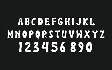 Business word cloud illustration with text, symbols, and alphabet in black featuring concepts like internet and new ideas