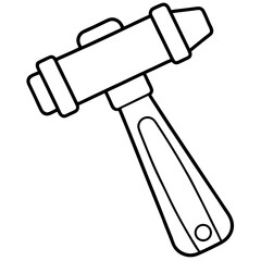 Hand tools illustration shows hammer, screwdriver, and nail, work equipment for construction repair