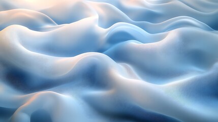 Obraz premium A silky abstract background with a gradient of soft blue and white, flowing like a gentle breeze with smooth, reflective surfaces,