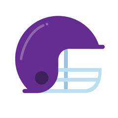 Vector image of an American football helmet icon with a white background