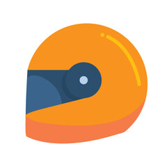 Obraz premium Vector image of a motorcycle helmet icon with a white background