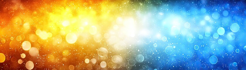 Warm-cool bokeh lights, abstract background