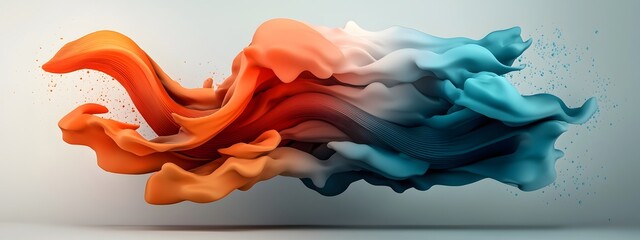 Colorful abstract depicting the dynamic of sound waves at different frequencies