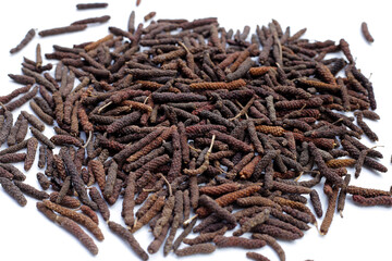 Obraz premium Dried long pepper or Indian long pepper