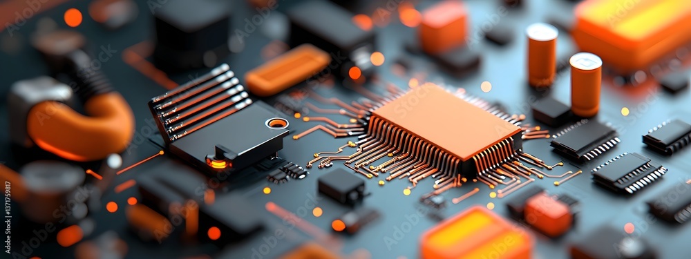 Poster sleek and minimalist digital art depicting the seamless of server logic futuristic server hardware a