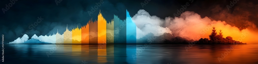 Poster this captivating showcases the frequency allocation for different radar communication bands presenti