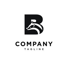Fototapeta premium Letter B Badger Logo Icon Vector